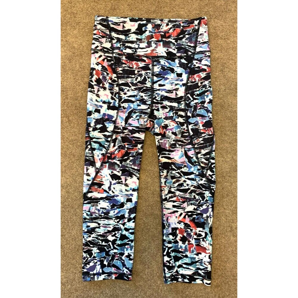 Lululemon Leggings Womens 4 Break Free Crop Running Yoga Gym Athleisure